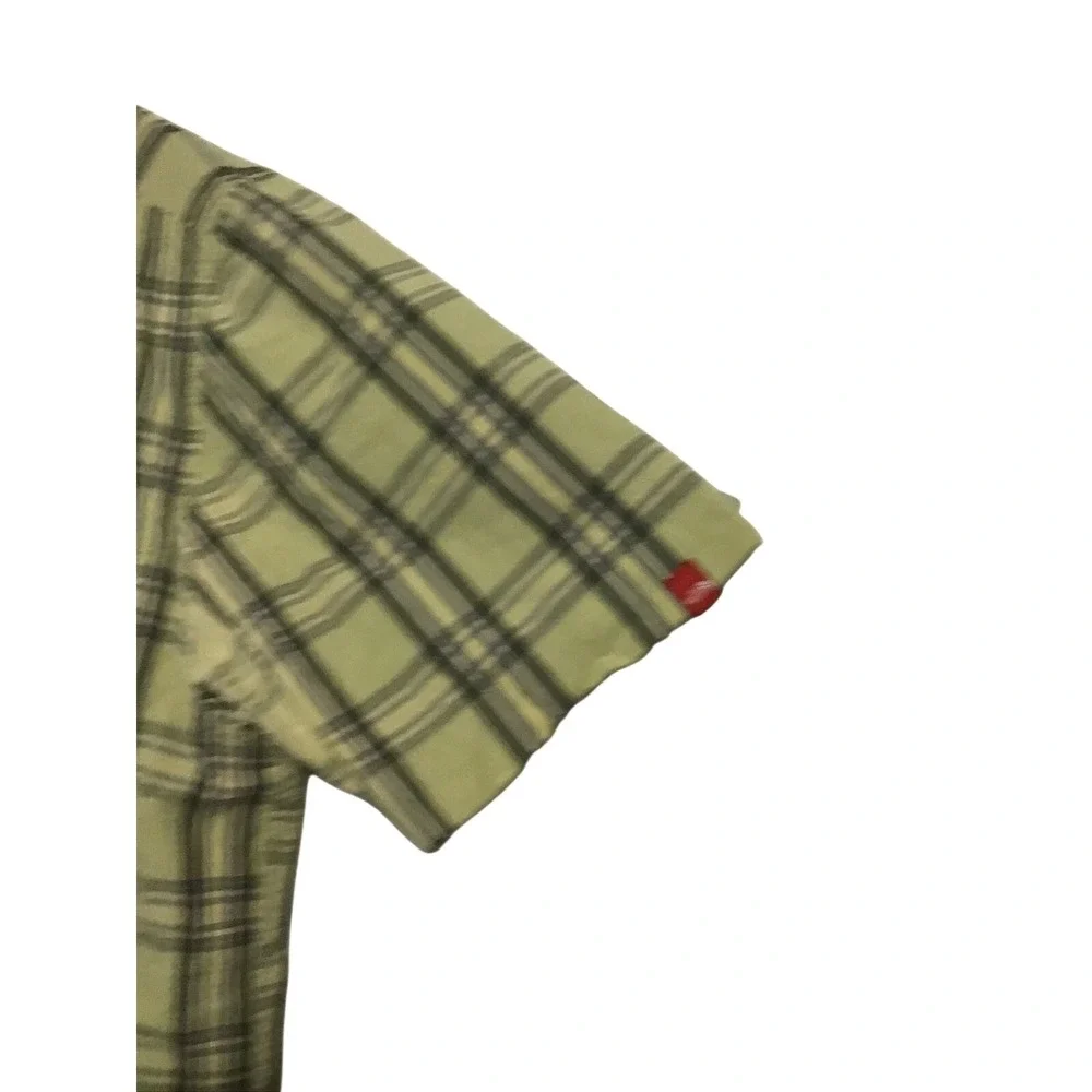 The North Face Button Down Shirt‎ Mens Small Green Plaid Short Sleeve Hiking